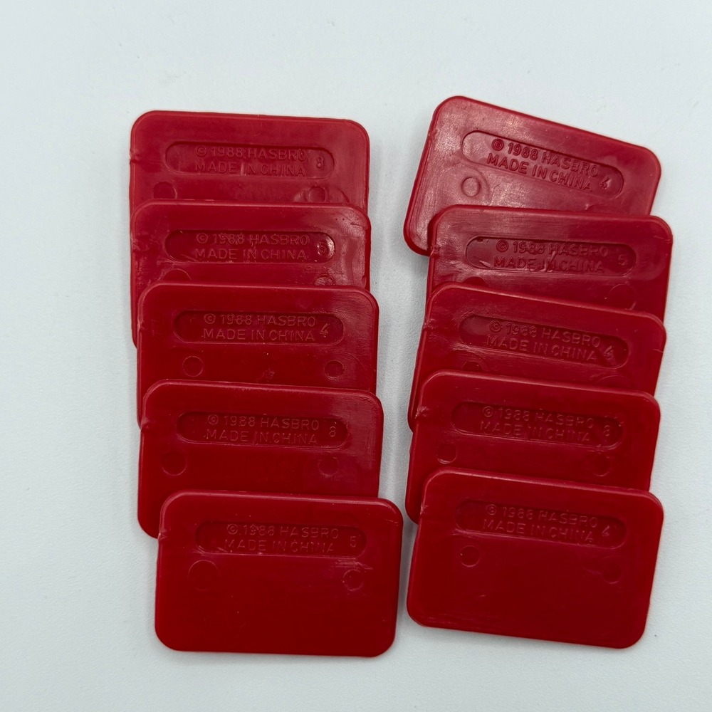 Lot of 10 Vintage G.I. Joe Battle Stands - RED - Hasbro 1988 Made in China